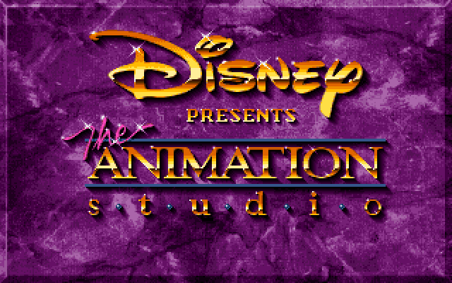 The Animation Studio IBM PC/Compatibles Screenshot: Title screen.