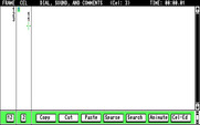 The Animation Studio for IBM PC/Compatibles - You can copy and paste cells to make editing easier.