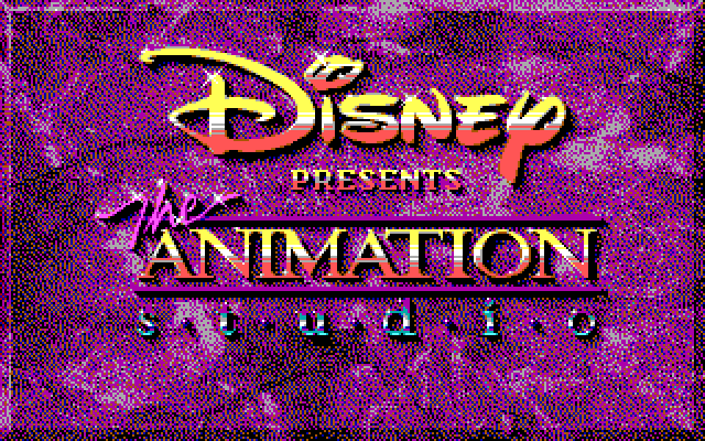 The Animation Studio IBM PC/Compatibles Screenshot: Title screen.