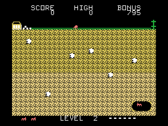 Anteater TI-99/4A Screenshot: Game start.