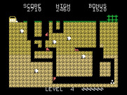 Anteater for TI-99/4A - The ant moves slower when digging through dirt.