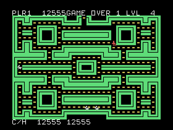 Rotor Raiders TI-99/4A Screenshot: Game over.