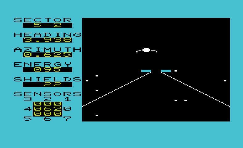 Shootout at the OK Galaxy Commodore VIC-20 Screenshot: Fire! And I missed...