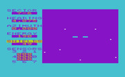 Shootout at the OK Galaxy for Commodore VIC-20 - Hyperspace; the screen flashes purple when travelling to a new location.