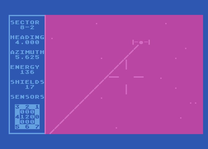 Shootout at the OK Galaxy Atari 8-bit Screenshot: I've been hit!