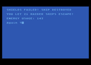 Shootout at the OK Galaxy for Atari 8-bit - Game over.
