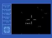 Shootout at the OK Galaxy for Atari 8-bit - Attempting to destroy an attacking ship...