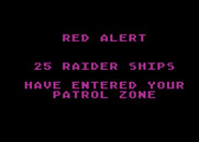 Shootout at the OK Galaxy for Atari 8-bit - Red Alert! The game begins...