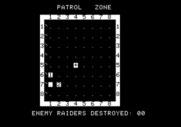 Shootout at the OK Galaxy for Apple II - Checking the patrol zone map for opponent locations...