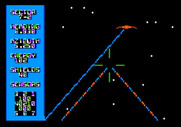 Shootout at the OK Galaxy for Apple II - We both fire, I'm hit but my shot missed!