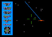 Shootout at the OK Galaxy for Apple II - Enemy fighter attempts to attack me...