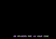 Shootout at the OK Galaxy for Apple II - Game start; there are 20 raiders in my zone...