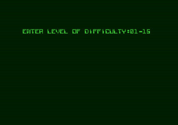 Shootout at the OK Galaxy for Apple II - What level of difficulty do you want?