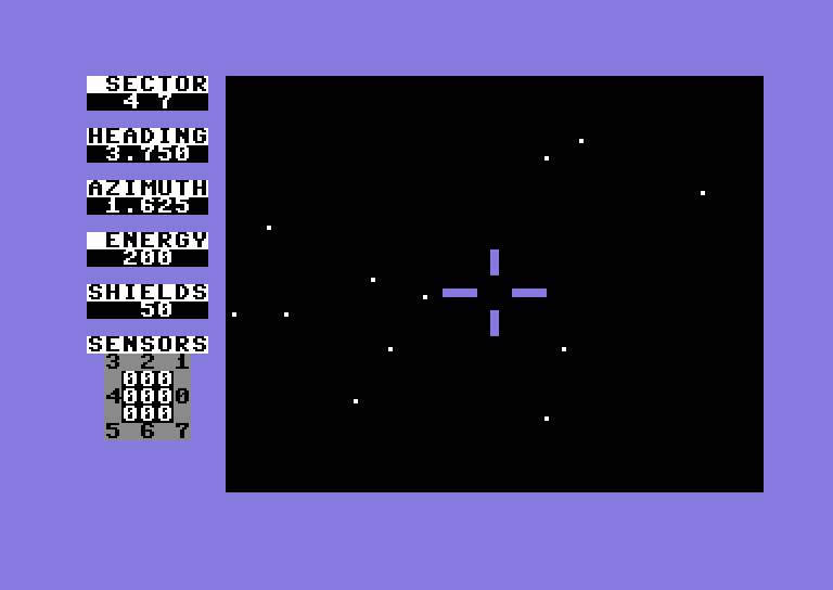 Shootout at the OK Galaxy Commodore 64 Screenshot: Game start.