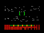 Shootout at the OK Galaxy for TRS-80 Color Computer - Enter hyperspace to warp to different sectors...