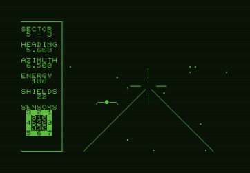 Shootout at the OK Galaxy for Commodore PET - Fire! Drat, I missed...