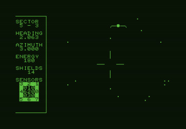 Shootout at the OK Galaxy for Commodore PET - These enemies are quick...