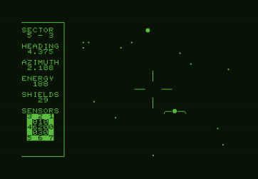 Shootout at the OK Galaxy for Commodore PET - Enemy spotted!