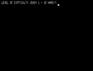 Shootout at the OK Galaxy for TRS-80 - Select a level of difficulty.