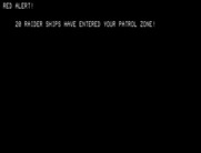 Shootout at the OK Galaxy for TRS-80 - Red alert! Raider ships have entered your patrol zone.