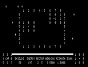 Shootout at the OK Galaxy for TRS-80 - View the map to see where enemy ships are located.