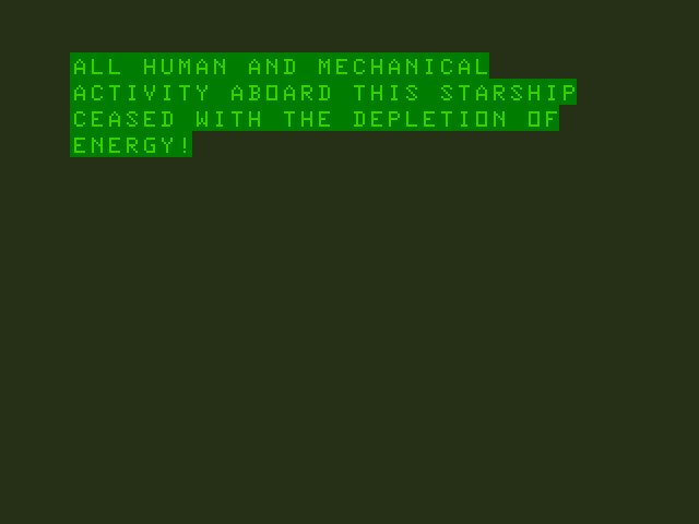 Shootout at the OK Galaxy TRS-80 Color Computer Screenshot: Game over.