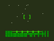 Shootout at the OK Galaxy for TRS-80 Color Computer - Game start.