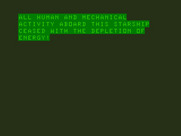 Shootout at the OK Galaxy for TRS-80 Color Computer - Game over.