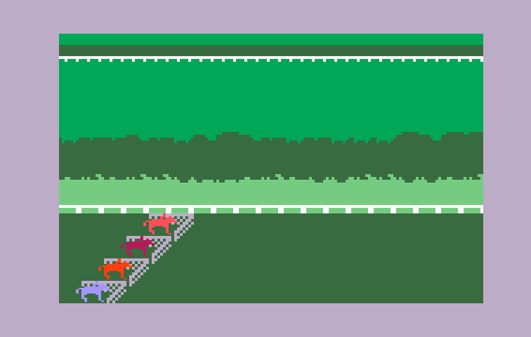 Horse Racing Intellivision Screenshot: Ready to race?