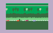 Horse Racing for Intellivision - Some of the horses fall behind...