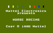Horse Racing for Intellivision - Title screen.