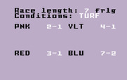 Horse Racing for Intellivision - Here's the race conditions...