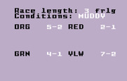 Horse Racing for Intellivision - The conditions can vary; here, they are muddy...