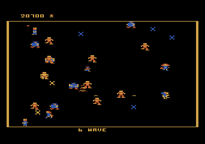 Robotron: 2084 Atari 5200 Screenshot: The screen can get rather crowded...