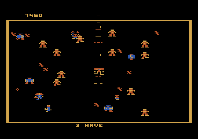 Robotron: 2084 Atari 5200 Screenshot: Blasting robotrons...