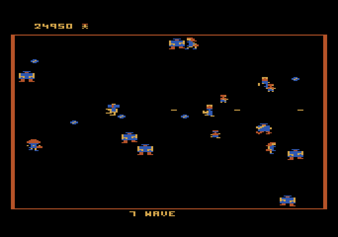 Robotron: 2084 Atari 5200 Screenshot: Try to rescue the humans...if you can!