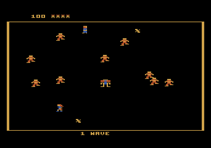 Robotron: 2084 Atari 5200 Screenshot: Game start.