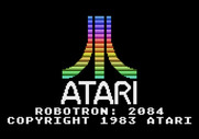 Robotron: 2084 for Atari 5200 - Atari logo and game title.