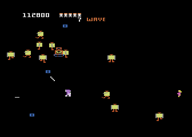 Robotron: 2084 Atari 7800 Screenshot: Only a few robotrons left...