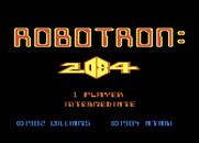 Robotron: 2084 for Atari 7800 - Title screen and game options.