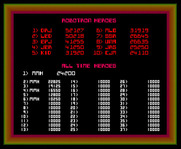 Robotron: 2084 for Arcade - The high score table.