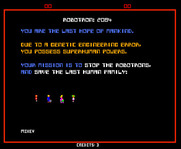 Robotron: 2084 for Arcade - Game attract mode...meet the characters.