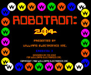 Robotron: 2084 for Arcade - Title screen.