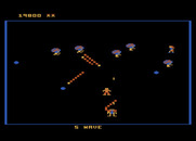 Robotron: 2084 for Atari 8-bit - Uh oh, I'm about to be hit!