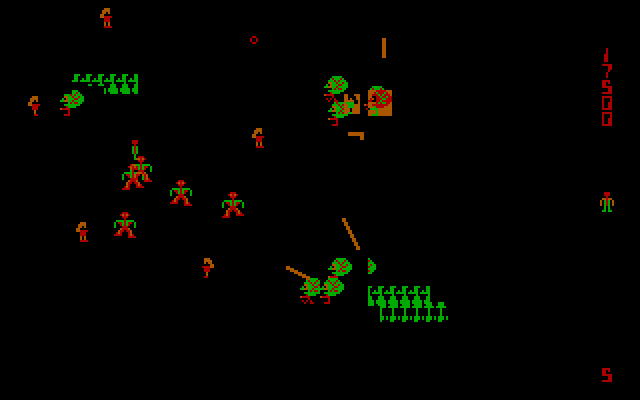 Robotron: 2084 IBM PC/Compatibles Screenshot: Transformed humans are fast and deadly...