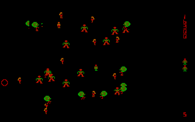 Robotron: 2084 IBM PC/Compatibles Screenshot: Watch out for the brain robotrons, they will transform humans...