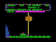 Protector II for TRS-80 Color Computer - Destroyed by a laser attack!