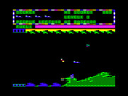 Protector II for TRS-80 Color Computer - Flying towards the right...