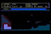 Protector II for Atari 8-bit - Blasting some enemies...