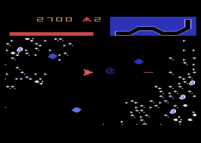 Vanguard Atari 5200 Screenshot: The first rainbow zone.